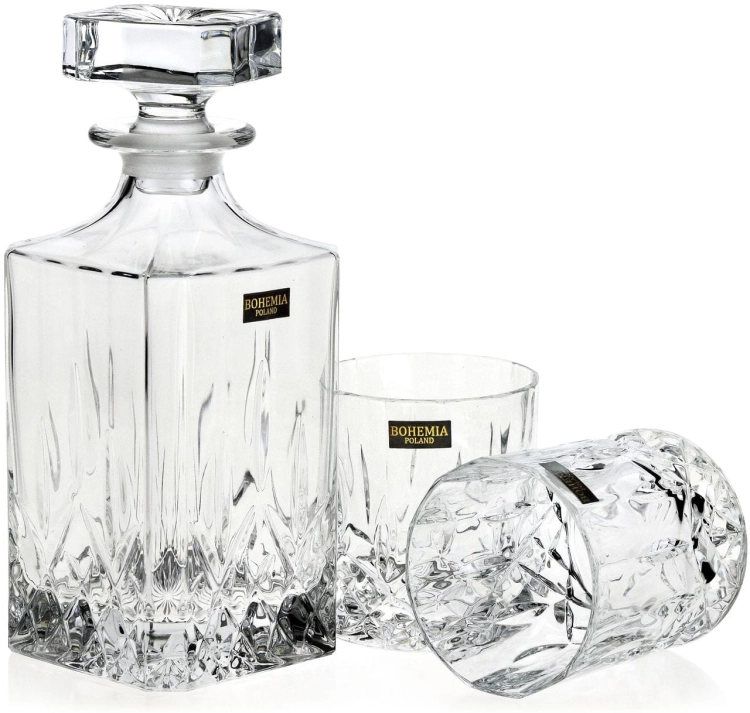 Ekskluzywny zestaw do whisky Bohemia Crystalite CLASSICO 2+1