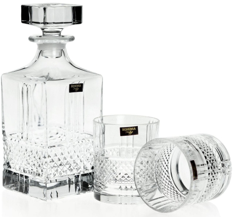 Przejdź do produktu Kryształowy zestaw do whisky Bohemia Elegante 2+1