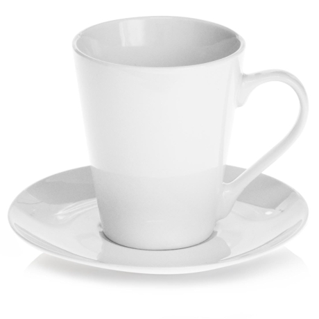 Przejdź do produktu Ceramiczne kubki do kawy, herbaty Maja 250 ml + 6 spodków 12 el.