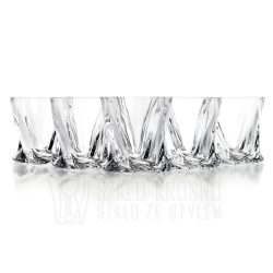 Ekskluzywne kryształowe szklanki do whisky Bohemia Quadro 6 szt.