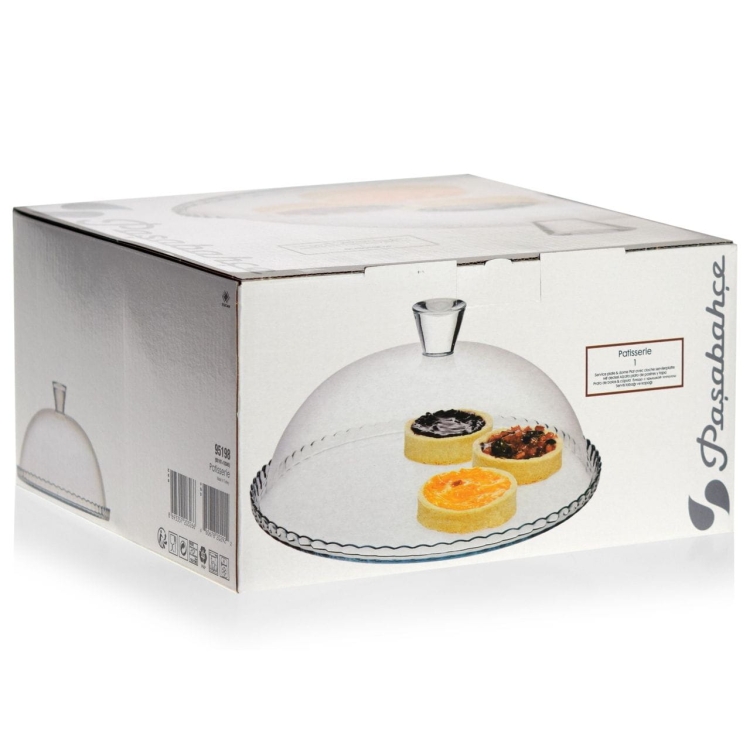 Talerz - patera z kloszem PASABAHCE Patisserie 32 cm