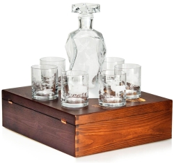 Komplet do whisky 6+1 "Myśliwski" karafka + szklanki w skrzynce (4)