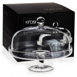 Patera z kloszem na tort ciasta KROSNO Elite ⌀ 28cm