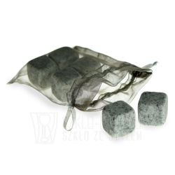 WHISKY STONES kamienie do drinków 6 sztuk - jasno szare z NATURALNEGO GRANITU *