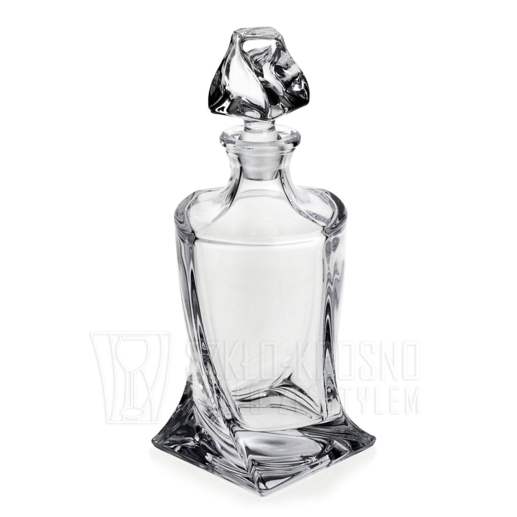 Ekskluzywna KRYSZTAŁOWA karafka do whisky Bohemia Quadro 500 ml