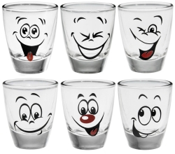 Kieliszki do wódki Baryłki Humor nadruk Buźki 25ml