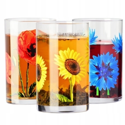 Szklanki do herbaty dekorowane KROSNO BLOOM 250ml