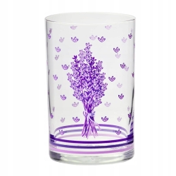 Szklanki do herbaty zdobione KROSNO Lawenda 250ml 6szt
