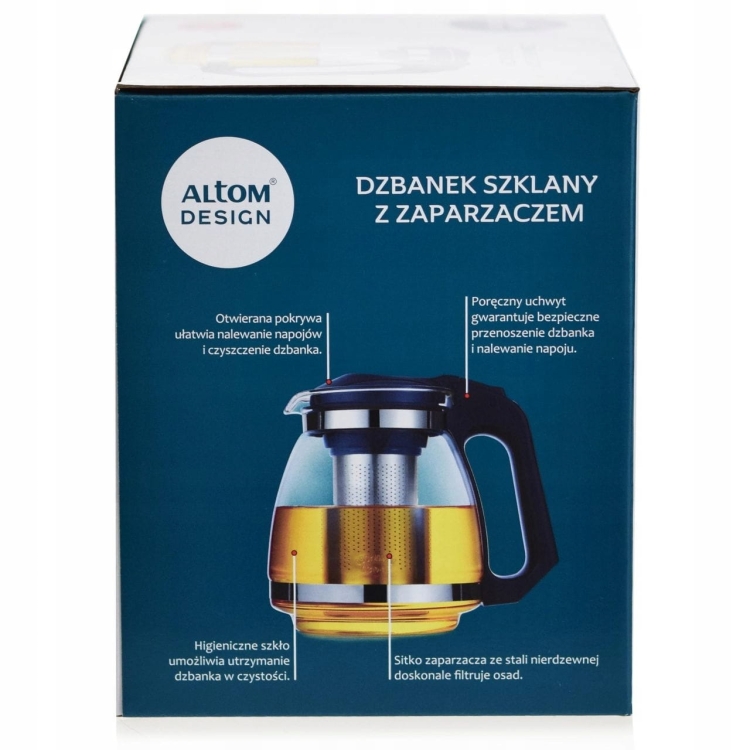 Dzbanek szklany z zaparzaczem Altom Design 1,5L