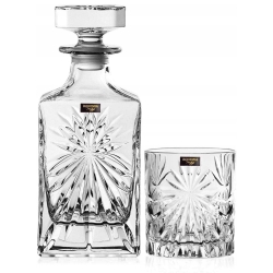 Kryształowy zestaw do whisky Bohemia FIORE 6+1