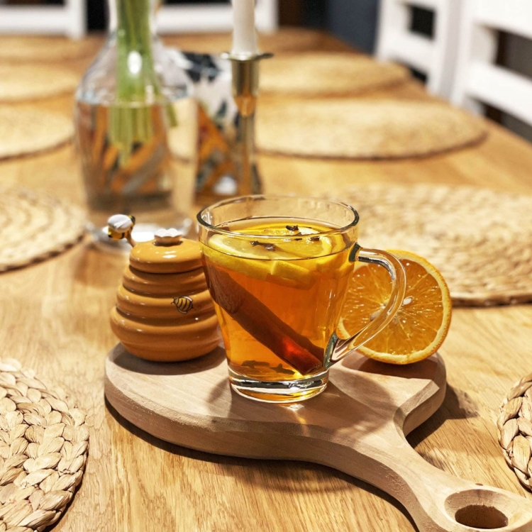 Szklanki kubki z uchem do kawy herbaty HUGO 360ml + SPODKI