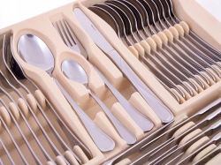 Sztućce  w walizce komplet 72el dla 12os  satyna  Hoffner VIOLA