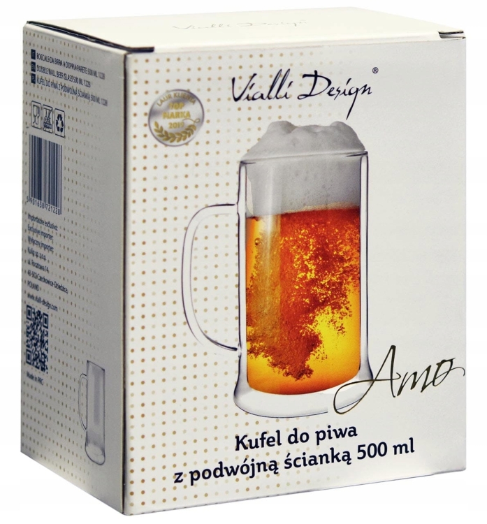 Vialli Design AMO kufel szklanka do piwa 500ml