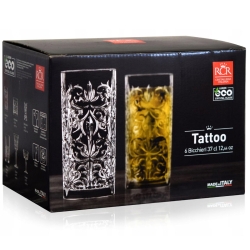 Kryształowe szklanki long drink RCR Tattoo 370ml