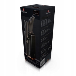 Komplet noży ze stojakiem Berlinger Haus Black Rose 7el