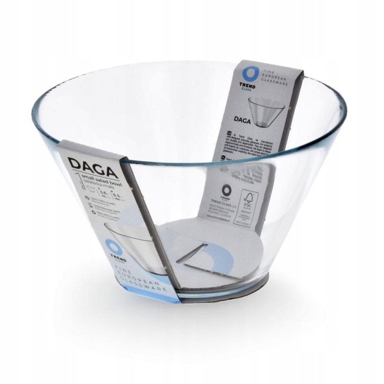Średnia szklana salaterka DAGA 16,6cm Trend Glass