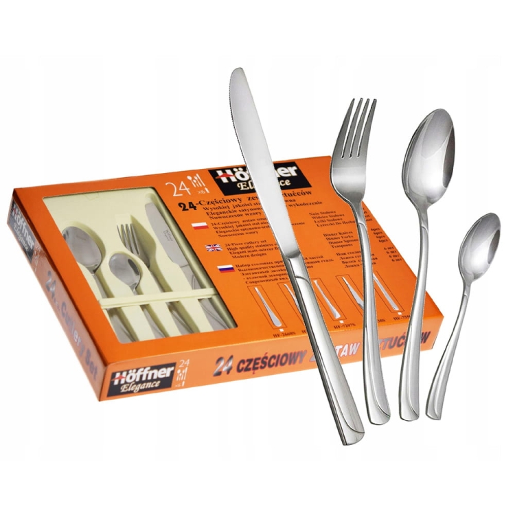 Hoffner zestaw sztućców połysk 24el. komplet 7550
