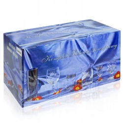 Komplet szkła 36 szt kieliszki, szklanki, literatki