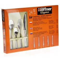 Matowy komplet sztućców 24el. Hoffner 2670S