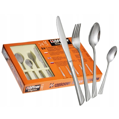 Przejdź do produktu Komplet sztućców satyna 24el. Hoffner 7207S