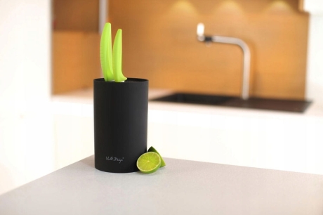 Przejdź do produktu Stojak do noży blok czarny Vialli Design Nero