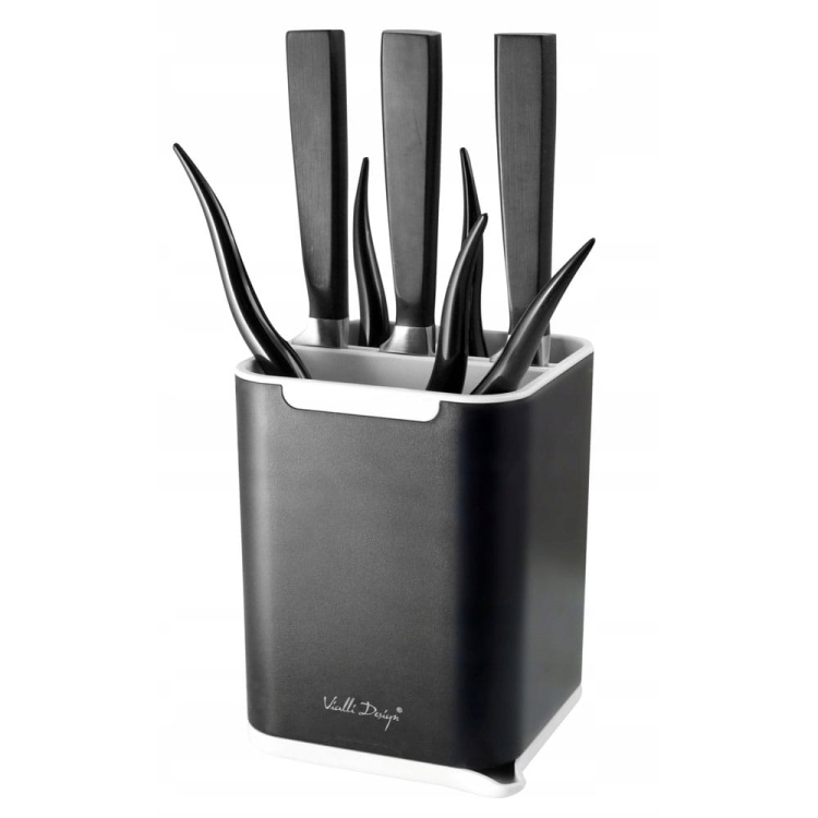 Ociekacz na sztućce Vialli Design LIVIO DUO czarny