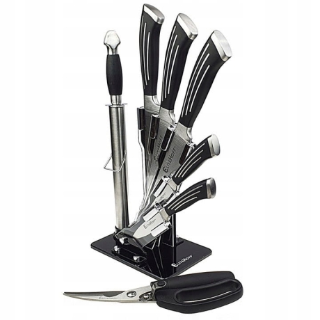 Przejdź do produktu Hoffner komplet noży w bloku stojaku noże HF-6845