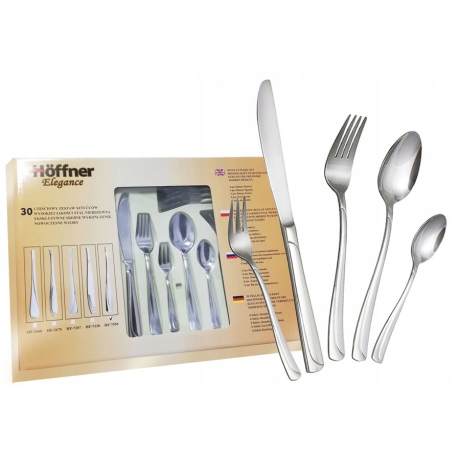 Przejdź do produktu Hoffner zestaw sztućce matowy 30el. komplet 7550S