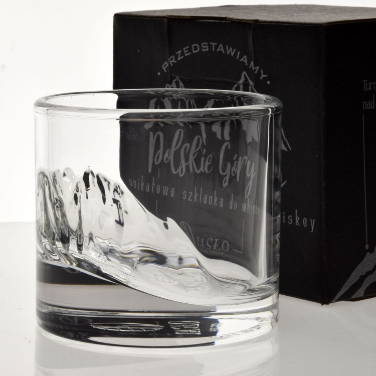 Szklanka do whisky JASŁO Polskie GÓRY na prezent | GIEWONT