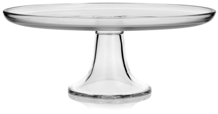 Szklana patera z kloszem pokrywą ciasto tort 30cm