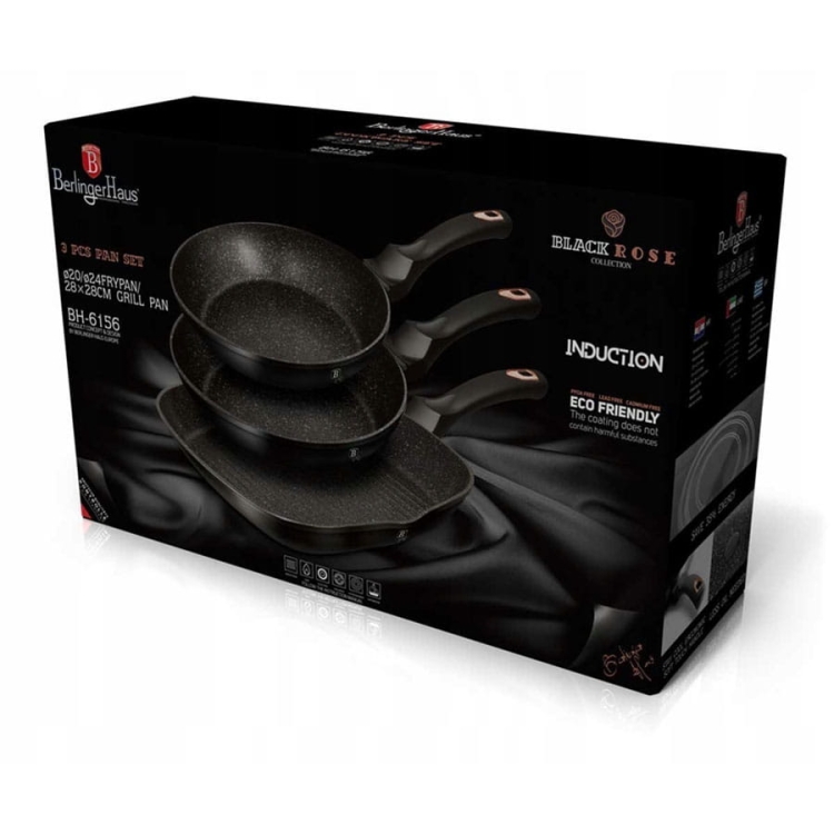 Zestaw 3 patelni indukcja Berlinger Haus BH-6156