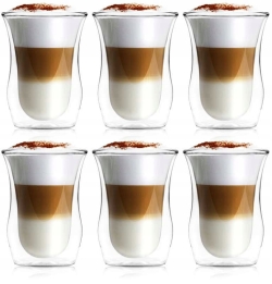 Szklanki termiczne do kawy latte 300ml 6szt Vialli Design Vita