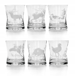 Grawerowane szklanki do whisky Myśliwskie 290ml