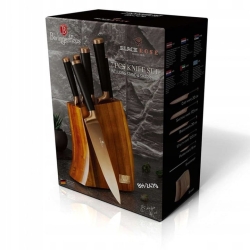 Noże w bloku stojaku Berlinger Haus BLACK ROSE 7el