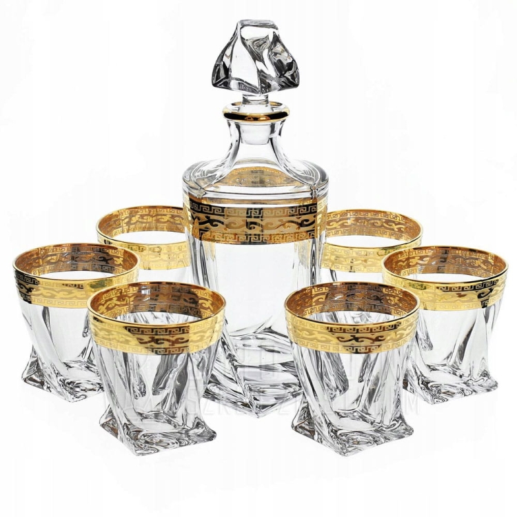 Komplet do whisky Bohemia Ornament | 6+1
