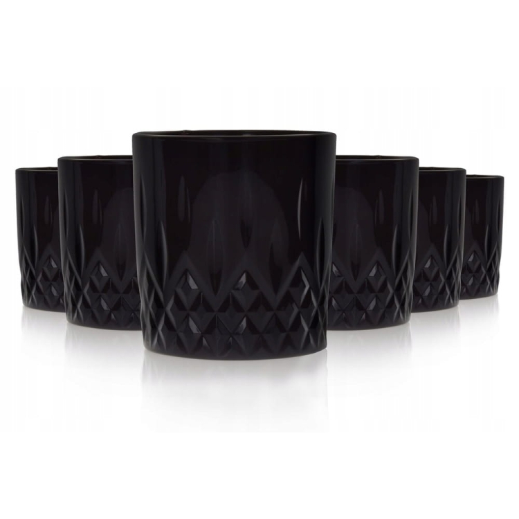 Szklanki do whisky CLASSIC DESIGN Czarne 280ml