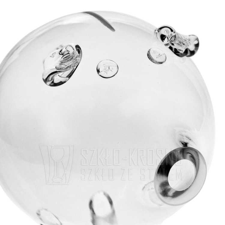 MEGA duża szklana skarbonka ŚWINKA - przeźroczysta z grawerem indywidualnym TWÓJ NAPIS