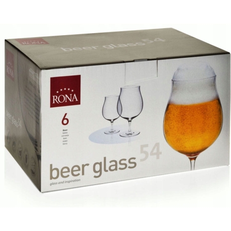 Przejdź do produktu RONA kryształowe pokale kieliszki do piwa 540ml 6szt.