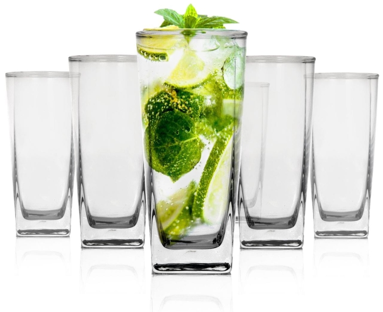 Wysokie szklanki do soku drinków AMBITION Paradise 330 ml 6 sztuk