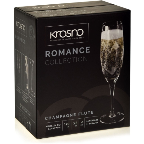 Przejdź do produktu Kieliszki do szampana KROSNO Handmade ROMANCE 170ml