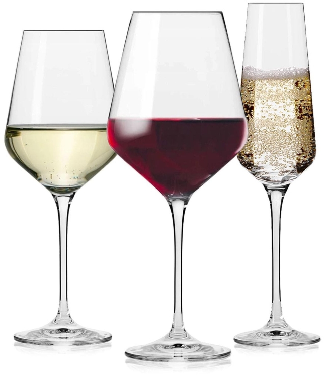 Komplet / zestaw kieliszków KROSNO Avant-Garde 18el do wina i szampana