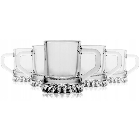 Przejdź do produktu Kieliszki z uszkiem do wódki likieru "KUFELKI" Qfelki 30/25ml 6szt | NISKIE