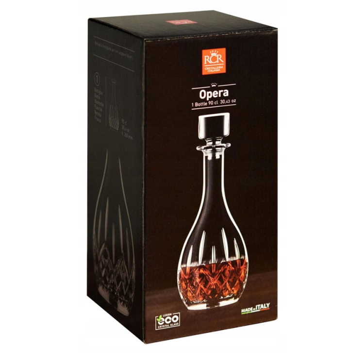Kryształowa karafka wina nalewek RCR Opera 900ml