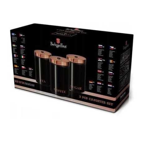 Przejdź do produktu BerlingerHaus pojemniki kuchenne black rose BH1734