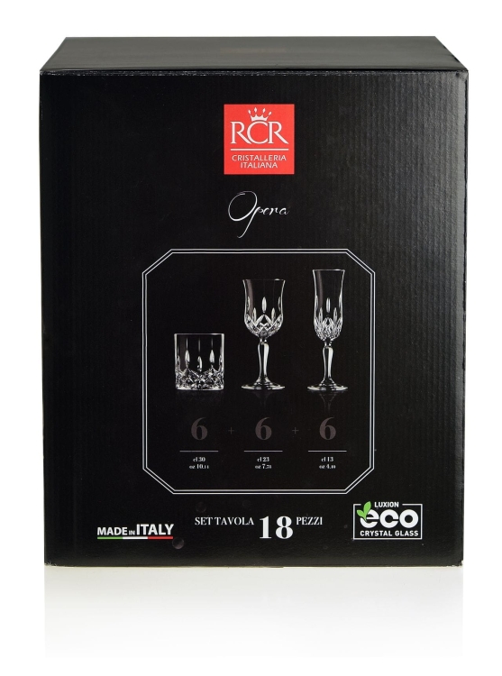 CR Opera komplet zestaw kieliszki szklanki 18el