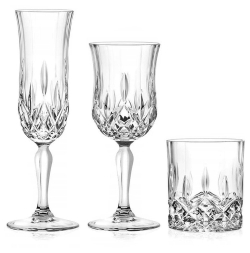 CR Opera komplet zestaw kieliszki szklanki 18el