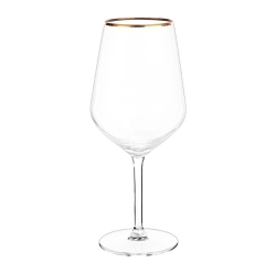 Kieliszki do wina czerwonego Rubin Gold złoty pasek 530ml