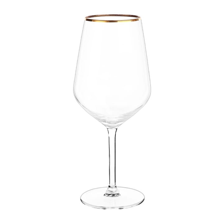 Kieliszki do wina czerwonego Rubin Gold złoty pasek 530ml