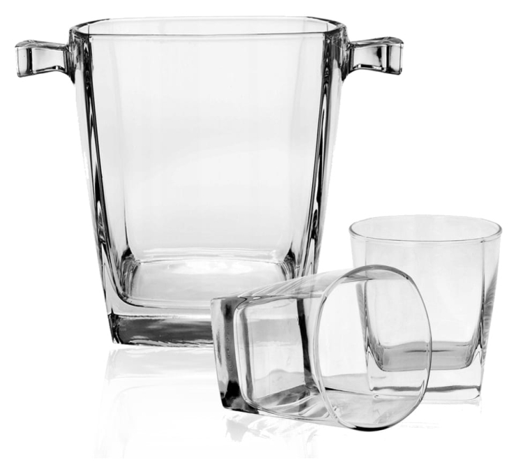 Komplet do drinków LUMINARC Sterling wiaderko szklanki 6+1