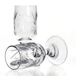 Komplet szkła użytkowego, zdobiony kieliszki + szklanki 36 el. SZLIF Młynek